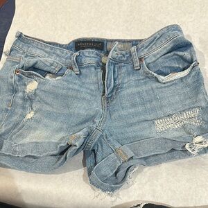 Aeropostale Distressed Denim Shorts